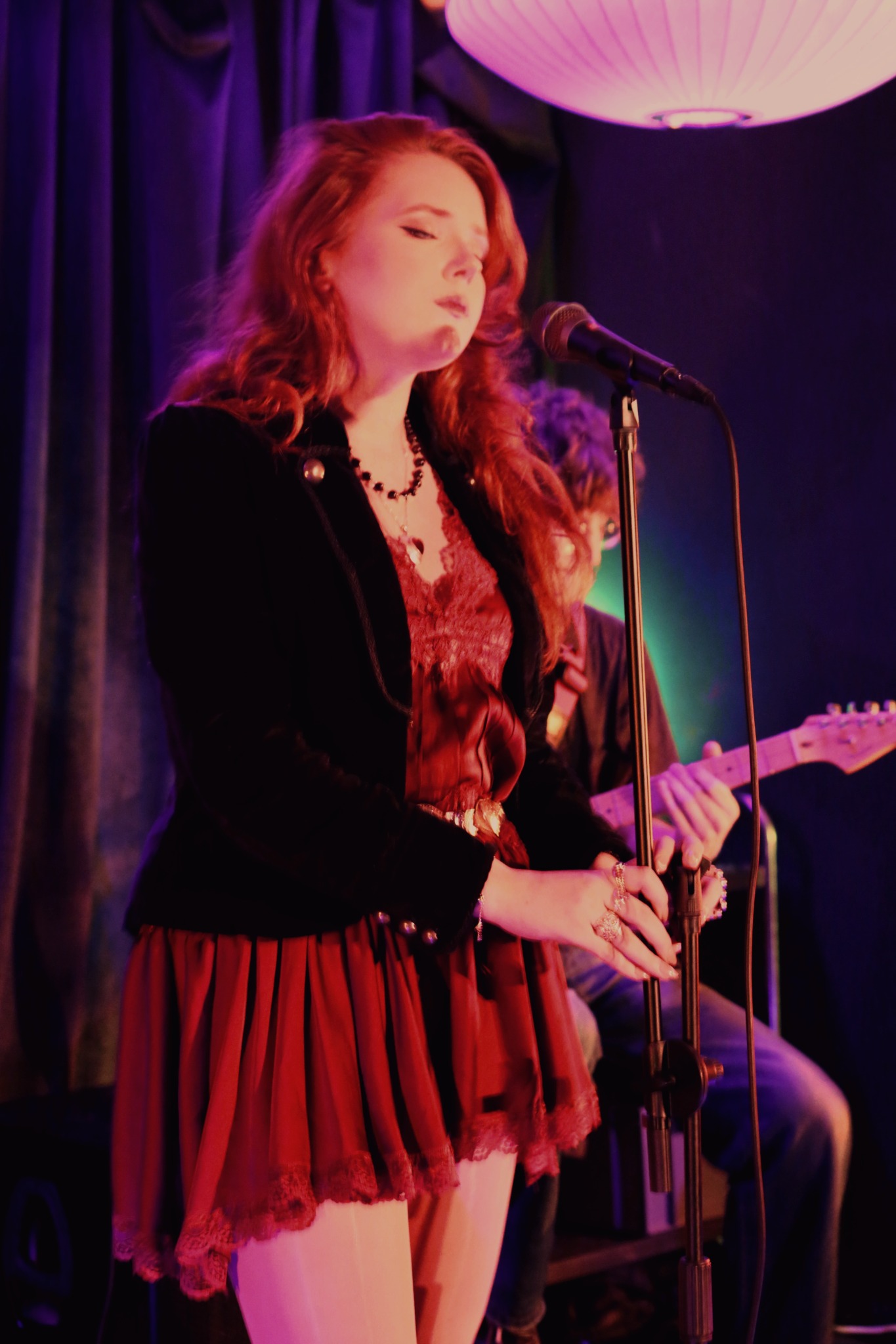Rosie Johnson singing at COLAB Tower